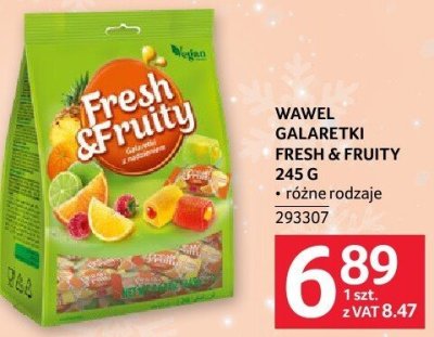 Galaretka WAWEL FRESH & FRUITY 245 g promocja w Selgros