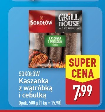 Kaszanka z boczkiem i cebulką Sokołów grill house promocja w Carrefour