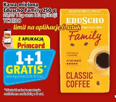 Kawa Kawa mielona Eduscho Family 250 g TCHIBO promocja w Prim Market