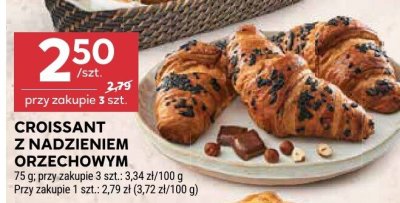 Croissant z nadzieniem orzechowym promocja w Stokrotka