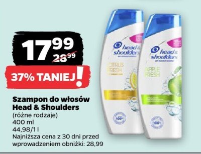 Szampon do włosów, różne rodzaje 400 ml promocja w Netto