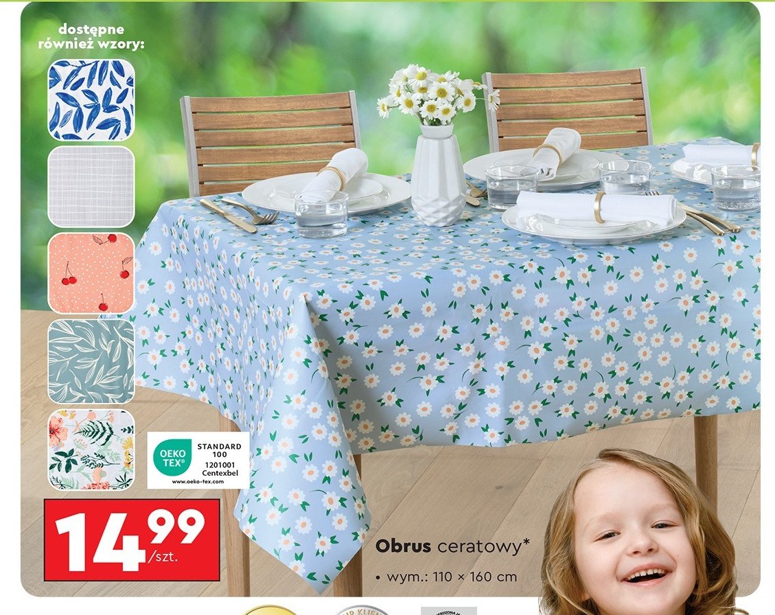 Obrus ceratowy 110 x 160 cm promocja w Biedronka