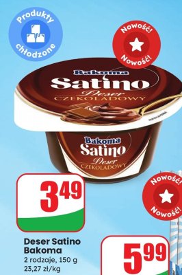 Deser Satino Bakoma czekoladowy promocja w Dino