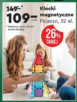 Klocki magnetyczne Picasso 32 szt promocja w Biedronka