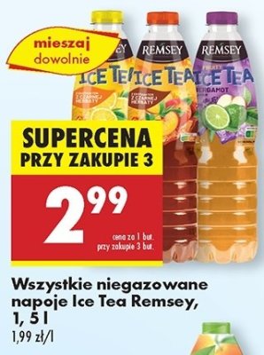 Nap贸j z ekstraktem z czarnej herbaty bergamot Remsey ice tea promocja