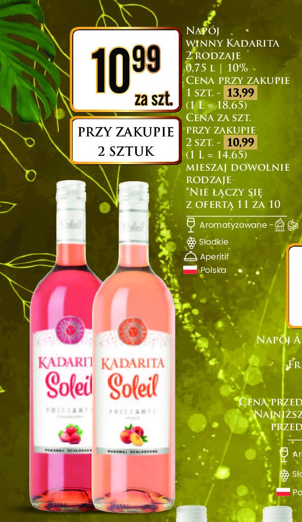Wino KADARITA SOLEIL FRIZANTE STRAWBERRY promocja w Dino