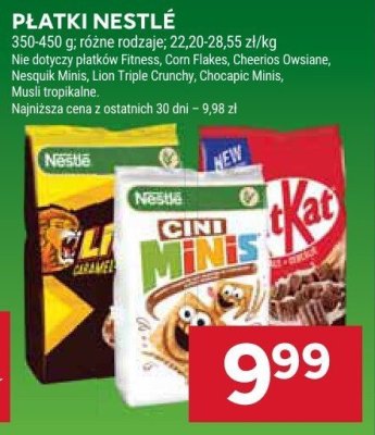 Płatki Nestlé różne rodzaje promocja w Stokrotka