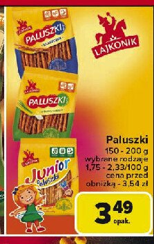 Paluszki klasyczne Lajkonik paluszki promocja w Carrefour