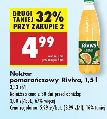 Nektar pomarańczowy Riviva promocja w Biedronka