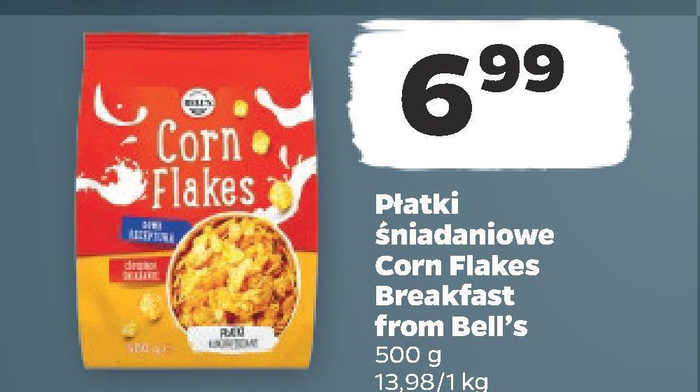 Płatki corn flakes Breakfast from bell's promocja