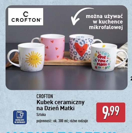 Kubek ceramiczny na dzień matki Crofton promocja w Aldi