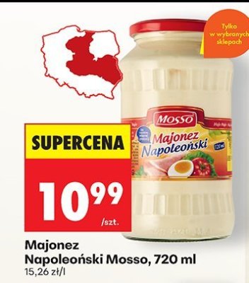 Majonez Napoleoński Mosso, 720 ml promocja w Biedronka