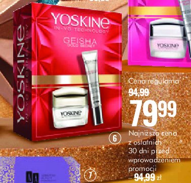 Zestaw w pudełku: geisha gold secret: krem do twarzy na dzień i noc 50 ml + krem pod oczy 15 ml Yoskine zestaw promocja