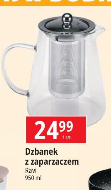 Dzbanek z zaparzaczem assam 950 ml Ravi promocja w Leclerc