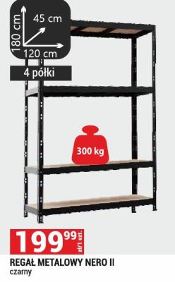 Regał metalowy NERO II czarny promocja w Merkury Market