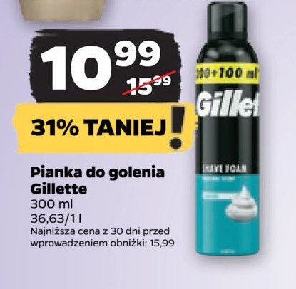 Pianka do golenia sensitive skin Gillette promocja