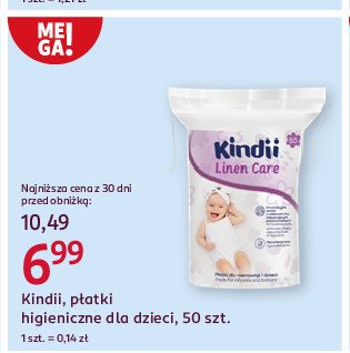 Płatki kosmetyczne linen Cleanic kindii promocja w Rossmann