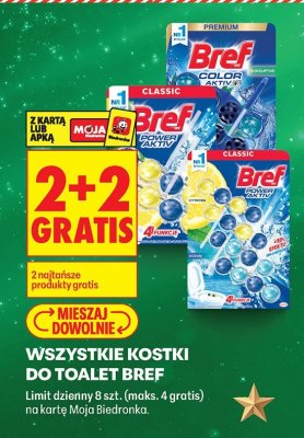 Kostki do toalet Bref Power Aktiv Classic cytryna promocja w Biedronka