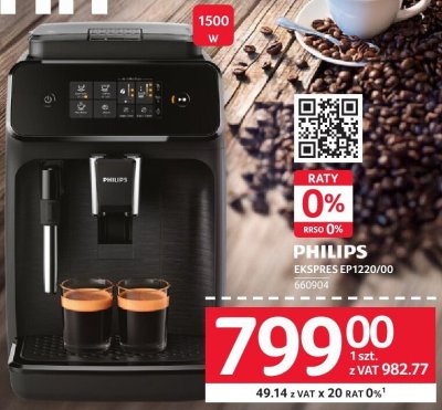 Ekspres Philips EP1220/00 1500W promocja w Selgros