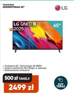 Telewizor 65QNED70A6A 65" promocja w Max Elektro