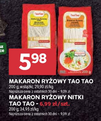 Makaron ryżowy Tao tao promocja w Stokrotka