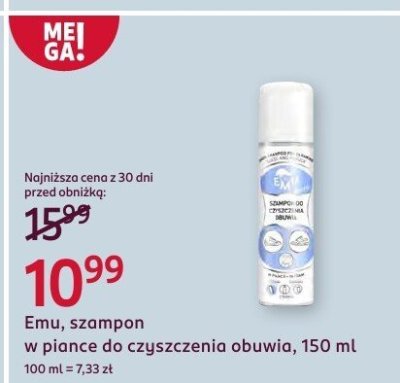 Szampon w piance do czyszczenia obuwia Emu promocja w Rossmann