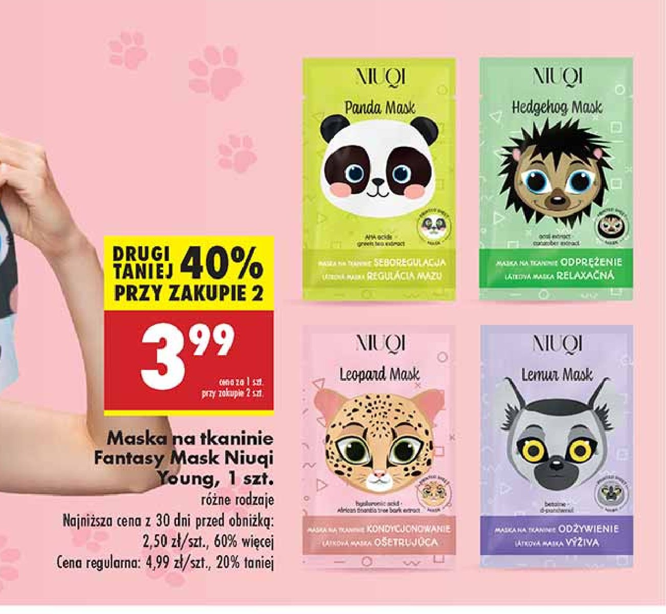 Maseczka król lemur Niuqi fantasy mask promocja w Biedronka