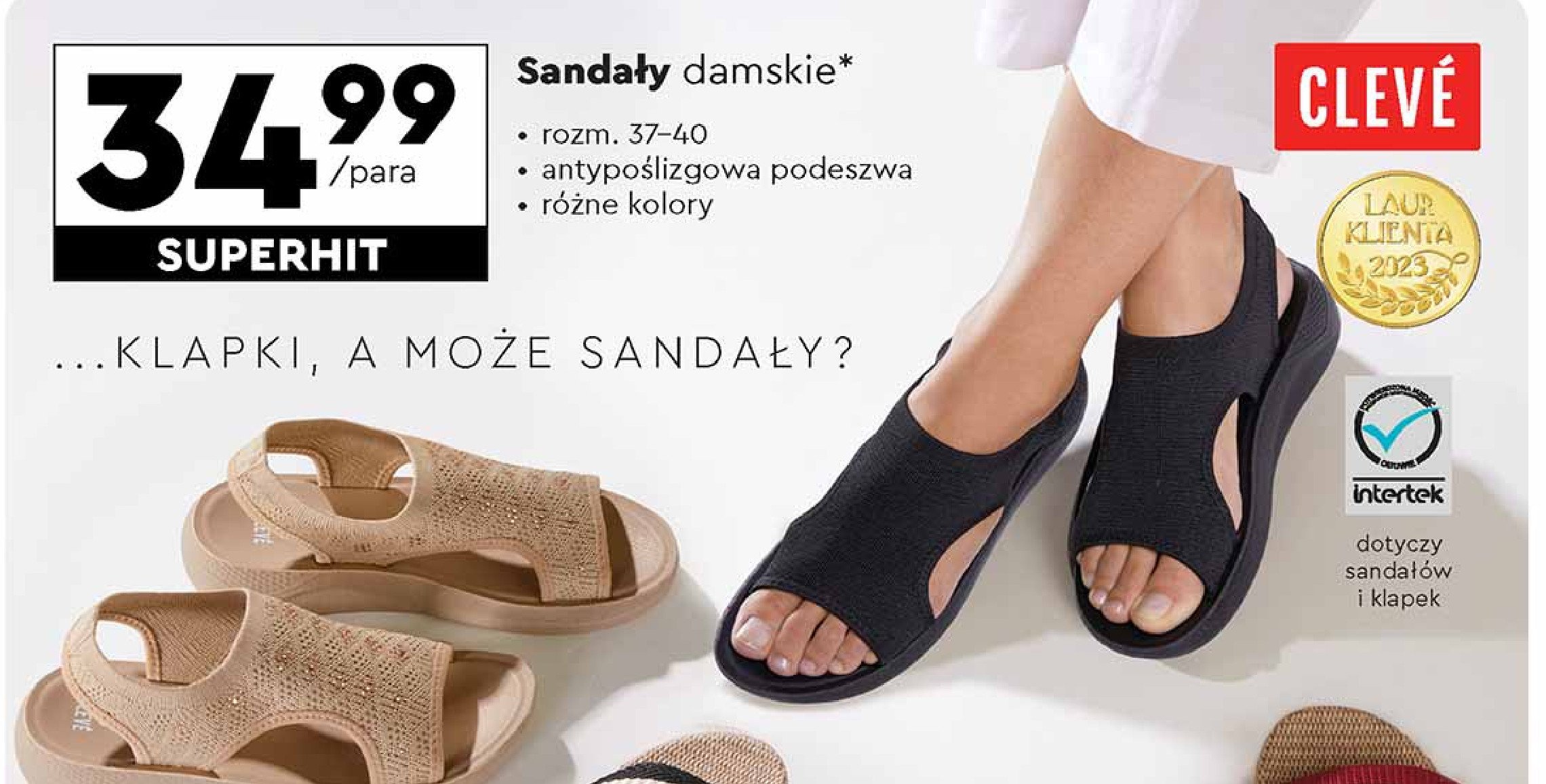 Sandały damskie 37-40 Cleve promocja