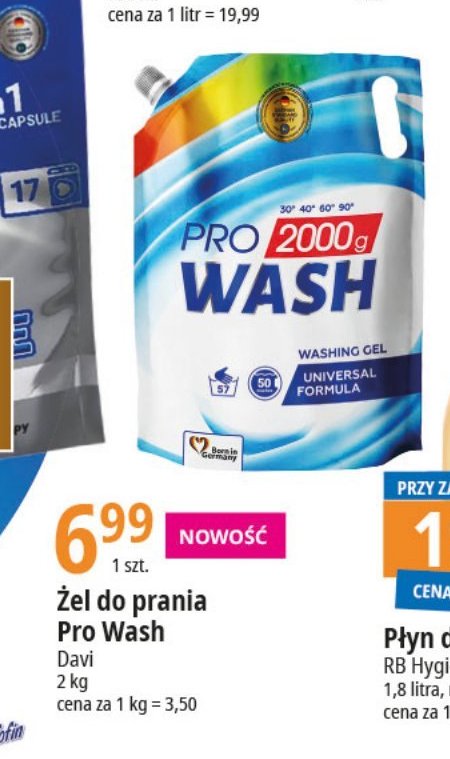 Żel do prania folia Pro wash promocja