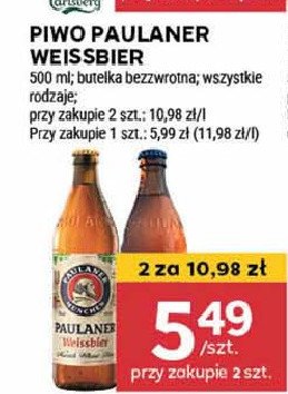 Piwo Paulaner hefe-weissbier naturtrub promocja
