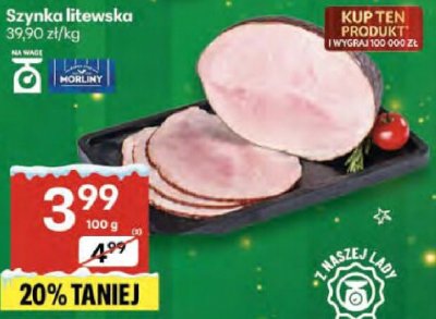 Szynka litewska promocja w Delikatesy Centrum