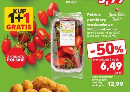 Pomidory truskawkowe K-classic stąd takie dobre! promocja w Kaufland