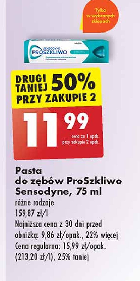 Pasta do zębów Sensodyne pro szkliwo codzienna ochrona promocja