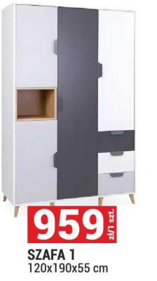Szafa SZAFA 1 120x190x55 cm promocja w Merkury Market
