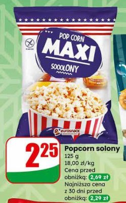 Popcorn solony Maxi promocja w Dino