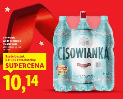 Woda mineralna niegazowana Cisowianka 6 x 1,5 l promocja w Lidl