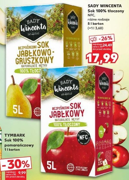 Sok jab艂kowo-gruszkowy Sady wincenta promocja
