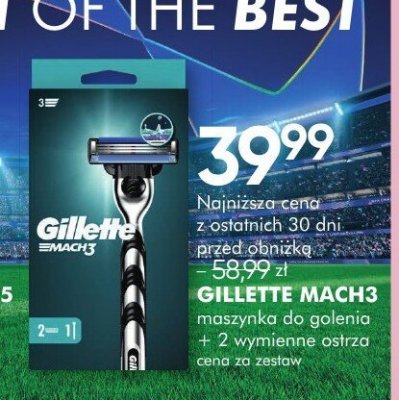 GILLETTE MACH3 maszynka do golenia + 2 wymienne ostrza promocja w Super-Pharm