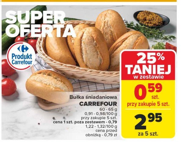 Bułka śniadaniowa Carrefour promocja w Carrefour