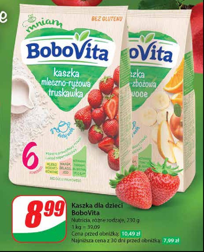 Kaszka manna 3 owoce Bobovita promocja
