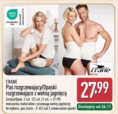 Opaski rozgrzewające z wełną jagnięcą  promocja w Aldi