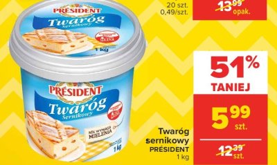 Twaróg sernikowy President promocja