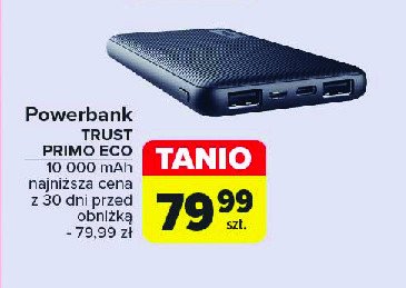 Powerbank 10000mah primo czarny Trust promocja