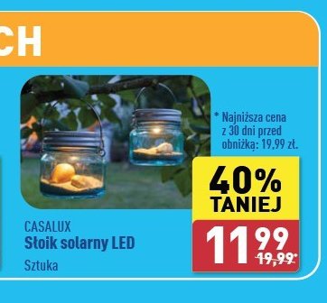 Słoik solarny led Casalux promocja