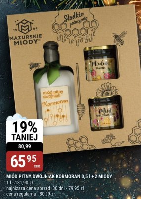 Miód pitny dwójniak Kormoran 0,5l + 2 miody promocja w bi1