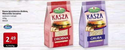Kasza jęczmienna drobna, Mazurska Szczytno wybrane rodzaje Melvit promocja w Market Point