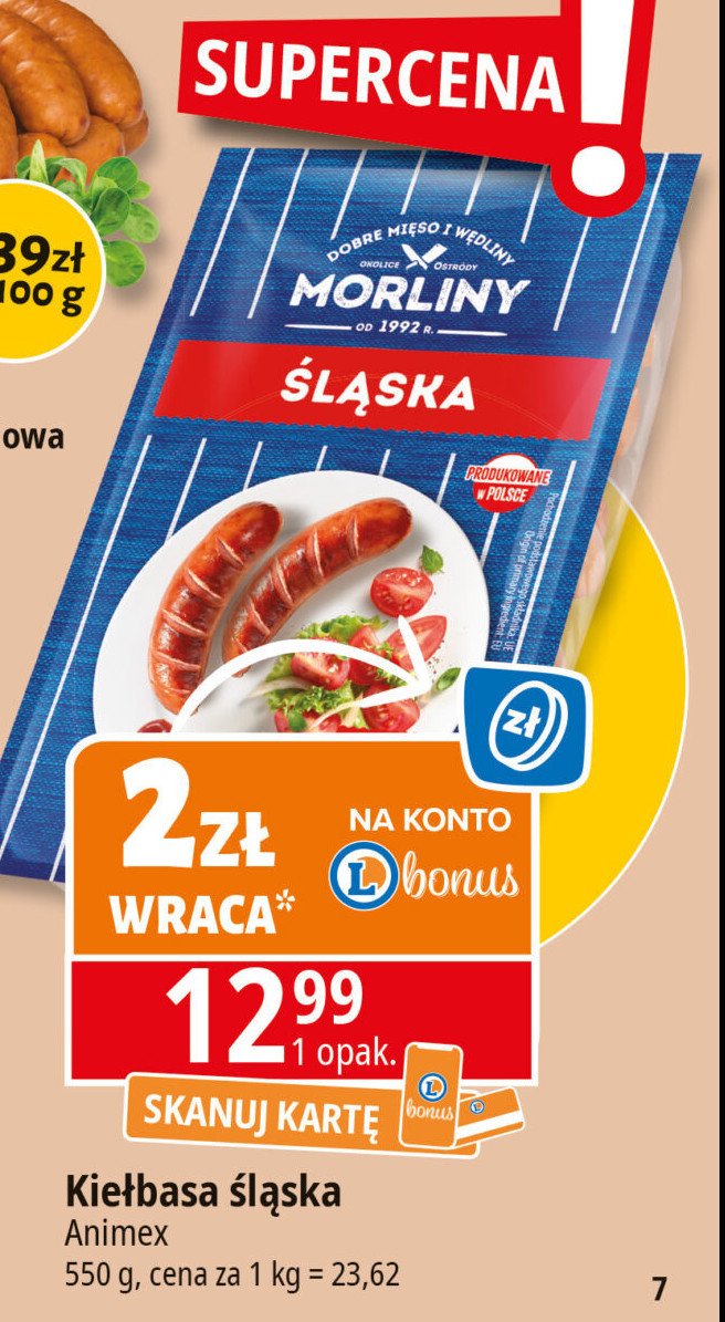 Kiełbasa śląska Morliny promocja w Leclerc