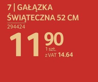 Gałązka świąteczna 52 cm promocja w Selgros