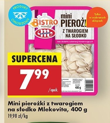 Pierogi z twarogiem na słodko MLEKOVITA BISTRO MINUTKA promocja