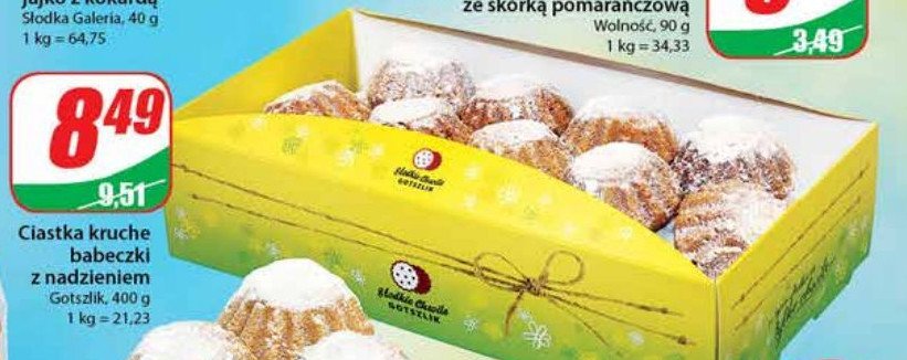 Ciastka kruche babeczki z nadzieniem Gotszlik promocja